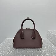 The Row Mini Devon Bag Dark Brown Leather 24x12x16cm - 6