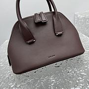 The Row Mini Devon Bag Dark Brown Leather 24x12x16cm - 2