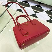 Prada Small Galleria Saffiano Red Bag 24.5x16.5x11cm - 6