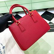 Prada Small Galleria Saffiano Red Bag 24.5x16.5x11cm - 2