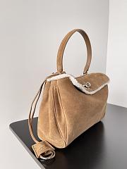 Balenciaga Rodeo Small Handbag Brown Suede 27x8x21cm - 5