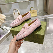 Gucci Horsebit GG Crystal Loafers Pink - 3