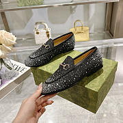 Gucci Horsebit GG Crystal Loafers Black - 2