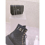 Chanel Calfskin Ankle Boots Black - 5