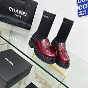 Chanel Sheepskin Boots in Red - 1