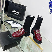 Chanel Sheepskin Boots in Red - 5