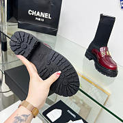 Chanel Sheepskin Boots in Red - 4