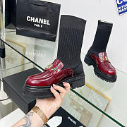 Chanel Sheepskin Boots in Red - 3