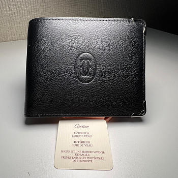 Cartier Coin/Banknote/Credit Card Wallet Black 12x9.5cm