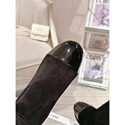 Chanel Suede Knee-High Platform Boots Black 9cm - 4