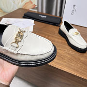 Celine Margaret Loafer Triomphe Chain White - 5