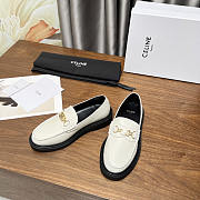 Celine Margaret Loafer Triomphe Chain White - 2