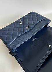 Chanel Jumbo Flap Bag Navy Blue Caviar Silver 30cm - 6