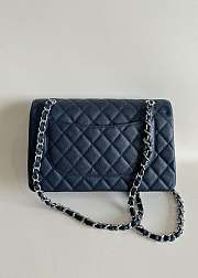 Chanel Jumbo Flap Bag Navy Blue Caviar Silver 30cm - 5