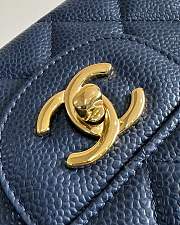 Chanel Jumbo Flap Bag Navy Blue Caviar Gold 30cm - 3