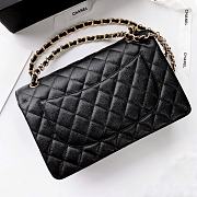 Chanel Jumbo Flap Bag Black Caviar Gold 30cm - 6