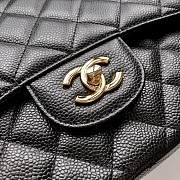 Chanel Jumbo Flap Bag Black Caviar Gold 30cm - 5