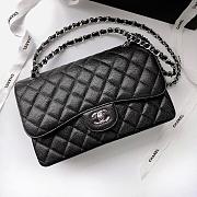 Chanel Jumbo Flap Bag Black Caviar Silver 30cm - 1