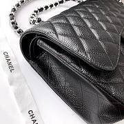 Chanel Jumbo Flap Bag Black Caviar Silver 30cm - 5