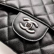 Chanel Jumbo Flap Bag Black Caviar Silver 30cm - 2