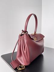 Balenciaga Rodeo Small Handbag Red Smooth 27x8x21cm - 6