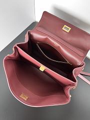 Balenciaga Rodeo Small Handbag Red Smooth 27x8x21cm - 5