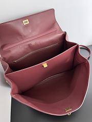 Balenciaga Rodeo Medium Handbag Red Smooth 34x11x24cm - 6