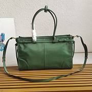 Prada Large Leather Handbag Green 38x24x12cm - 4