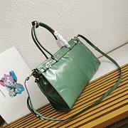 Prada Large Leather Handbag Green 38x24x12cm - 2