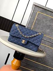 Chanel Flap Bag Denim Blue 25cm - 1