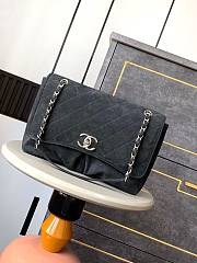 Chanel Flap Bag Black Silver 34x25x10cm - 1