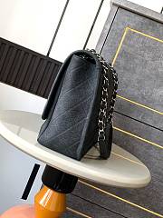 Chanel Flap Bag Black Silver 34x25x10cm - 3