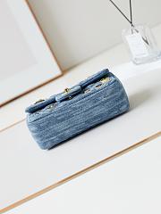 Chanel Flap Bag Denim Blue 20cm - 6