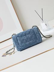 Chanel Flap Bag Denim Blue 20cm - 3