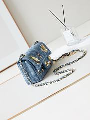 Chanel Flap Bag Denim Blue 20cm - 2