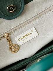 Chanel Shopping Tote Bag Green 32cm - 3