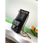 Chanel Backpack Lambskin Gold Black 24.5x18x8cm - 4