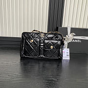 Chanel 24A Shiny Calfskin Shouder Bag Black 29x19x13cm - 1