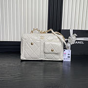 Chanel 24A Shiny Calfskin Shouder Bag White 29x19x13cm - 1