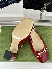 Gucci Women's Horsebit Slingback Red Patent 7.5cm - 5