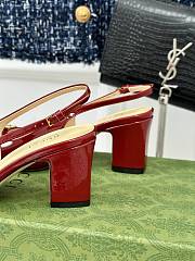 Gucci Women's Horsebit Slingback Red Patent 7.5cm - 2