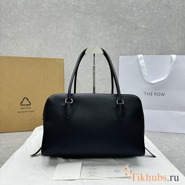 The Row Agnes Bowling Black Leather Bag 33x18x39cm - 1