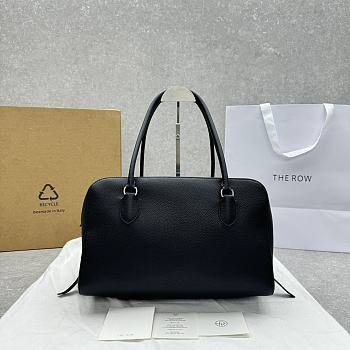 The Row Agnes Bowling Black Leather Bag 33x18x39cm