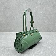 Prada Medium Leather Handbag Green 32x15.5x12cm - 5