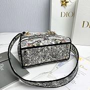 Dior Medium Lady D-Lite Bag Latte Multicolor 24x20x11cm - 4