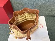 Valentino Garavani Raffia Vlogo Bucket Bag 20x17x8cm - 4