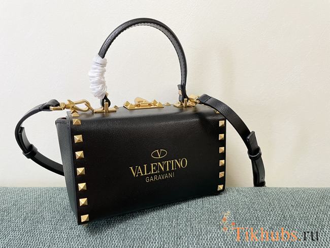 Valentino Garavani Rockstud Alcove Box Black 19x12x8cm - 1