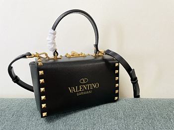 Valentino Garavani Rockstud Alcove Box Black 19x12x8cm