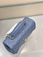 Chanel Top Handle Blue Lambskin 20cm - 5