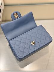 Chanel Top Handle Blue Lambskin 20cm - 3